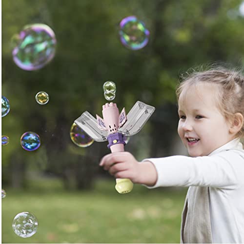 Máquina sopradora de bolhas,Jato de bolha portátil com forma de transformação de bastão de fada | Br