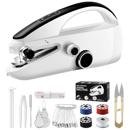 Handheld Sewing Machine, Easy to Use Portable Electric Mini Sewing...