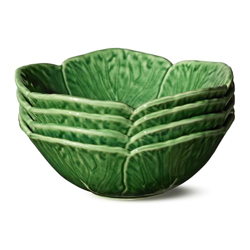 Le Jardin Cabbage 3D CEREAL/SOUP BOWLS, SET Of 4 –