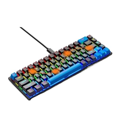 Clavier mécanique K68 filaire à switch rouge linéaire noir haute précision - 4