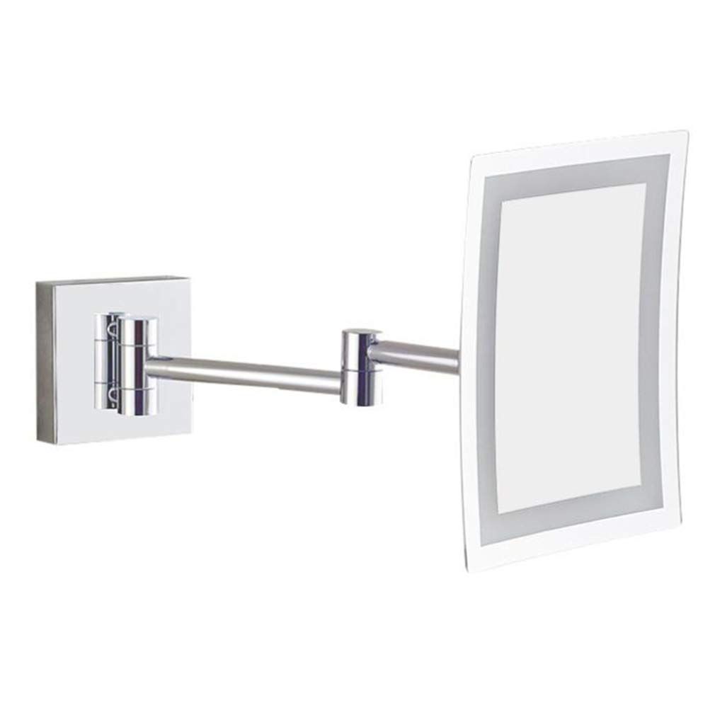 Miroir de salle de bain grossissement 3X à LED avec bras extensible pour maquillage précis