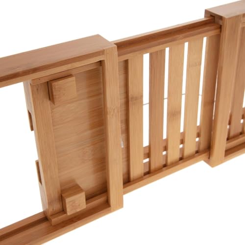 Plateau baignoire extensible bambou pour éviter les chutes d'objets - 5