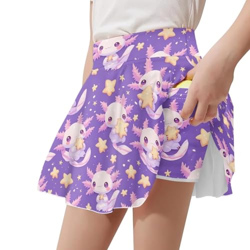 Kids 2 in 1 Skorts for Girls Tennis Athletic Skirts with Pockets 5-14 Years Casual High Waisted Comfy Skorts2