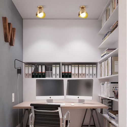 Éclairage de plafond intérieur rétro en métal doré de qualité supérieure E27