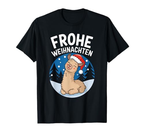 Merry Christmas Lama Frohe Weihnachten T-Shirt