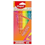 Lápices de Colores Neón Maped con 12 piezas