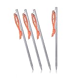 Boundless Voyage チタンペグ 軽量化 テントペグ 24cm 4本 / 6本セット 硬い土 草地用 ペグ アウトドア キャンプ チタン合金 鍛造ペグ 設営用具（24cm - 4本）