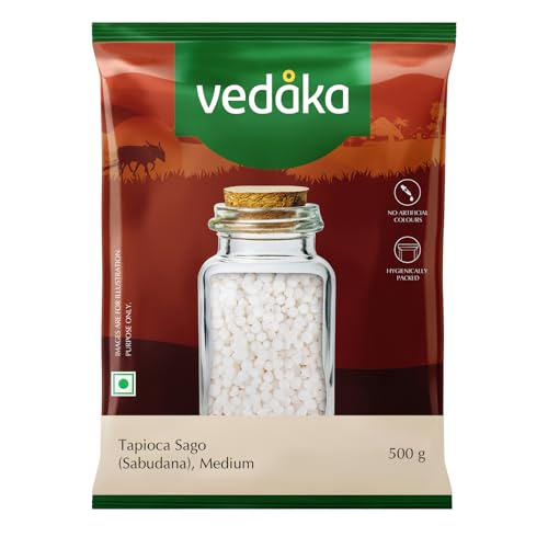 Image of Amazon Brand - Vedaka Tapioca Sago (Sabudana), Medium 500 g