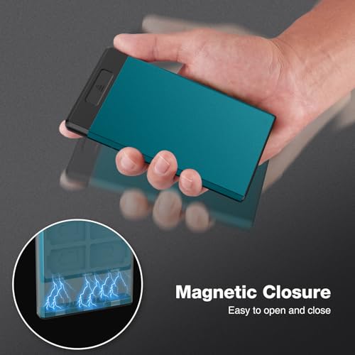 Image of HEIYING Switch Game Card Case for Switch 2 /OLED / Lite Game Cards, Metal Switch Game Holder with 20 Games Card Slots and 20 Micro SD Cards Slots