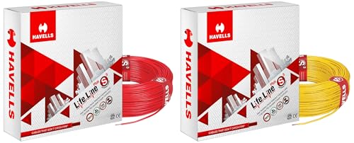 Image of Havells Lifeline Cable WHFFDNRA12X5 2.5 sq mm Wire (Red) combos