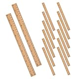 Mipcase 20 Pezzi Righelli Dritti In Legno Righello In Legno 30 Cm Forniture Scolastiche Righelli All