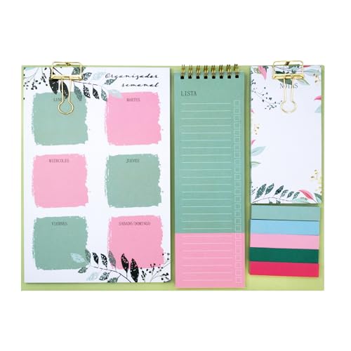 Campus – Planificador Semanal con Notas Adhesivas, Organizador Semanal con Espacio de Escritura, Planificador de Escritorio Tonos Pastel, Incluye 1 Planning y 8 tipos de Notas (Hojas Grande) Campus – Planificador Semanal con Notas Adhesivas, Organizador Semanal con Espacio de Escritura, Planificador de Escritorio Tonos Pastel, Incluye 1 Planning y 8 tipos de Notas (Hojas Grande)