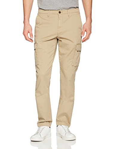 Goodthreads Men's Slim-Fit Vintage Cargo Pant, New British Khaki, 35W x 29L
