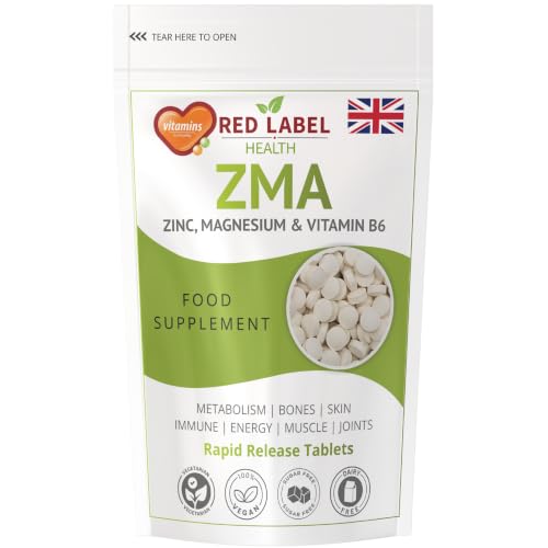 Zinc Magnesium and Vitamin B6 Tablets Supplements for Men & Women Pack of 180 Tablets (6 Months Supply) High Strength Sleep Aid Muscle Recovery Better Sleep UK