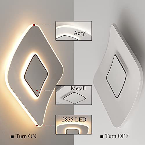 Bianco Plafoniera LED Soffitto Moderna Dimmerabile con Telecomando Lampadario Camera da Letto 30W 2700k-7000K Lampade Design Piatto Curve Sala da Pranzo Cucina Bagno Lampada Quadrato L40 - Image 5