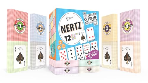 Regal Games Nertz & Solitaire Playing Cards 12 Multi-Colored Poker Decks 2.5 x 3.5 310 GSM Linen Finish Durable Casino Quality for Poker Blackjack Rummy & Family Game Night for Kids & Adults