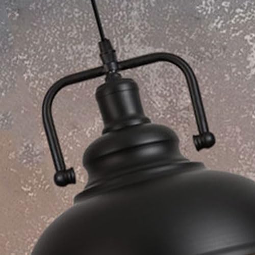 Lámpara colgante de hierro E27 industrial de 40cm para dormitorio y bar 3
