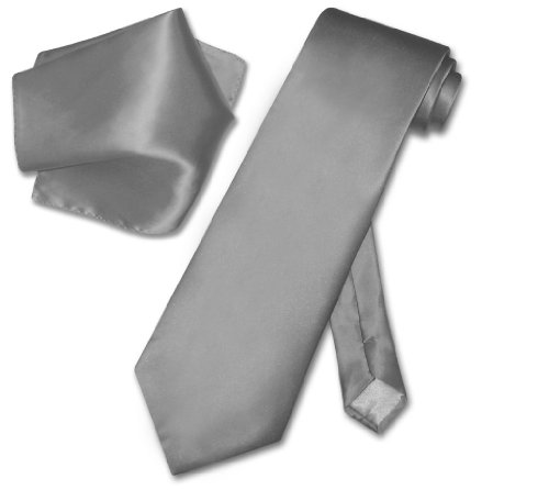 Biagio set corbata y pañuelo de seda color gris