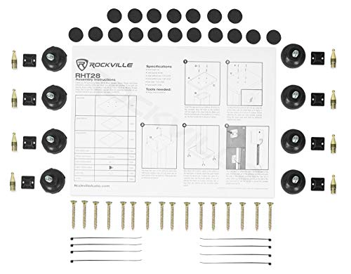 Rockville RHT28C 28 Inch 2-Tone Bookshelf Speaker Stands Surround Sound Home Theater  thumb #6
