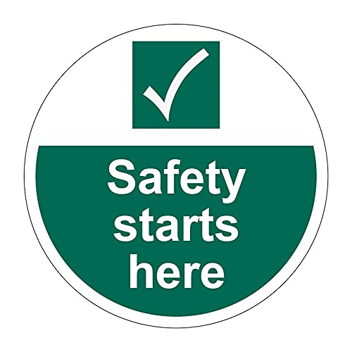 400mm Self-Adhesive Safety Starts Here Floor Sticker