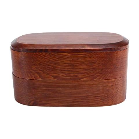 Fiambrera de madera Bento de 2 capas HERCHR Cover