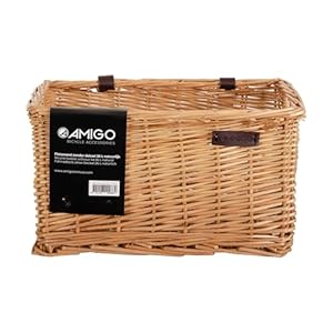 AMIGO Fietsmand 26 liter – stuurmand op wilgentenen – naturel