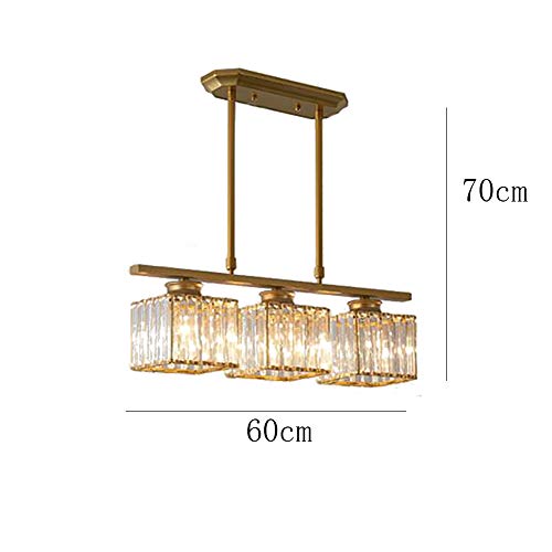 Plafonnier suspendu en cristal doré au design rustique de luxe - 4