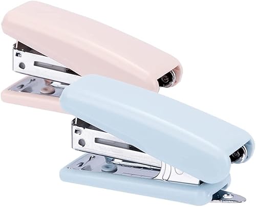 LICHUAN Desktop-Hefter mit Klammerentferner, 12 Blatt Kapazität Kleiner Hefter für das Heimbüro passt in Ihre Handfläche thumbnail