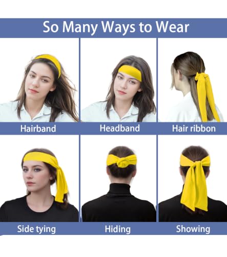 Image of Sport Tie Headbands Tennis Head Tie for Men Women Sports Fans Ninja Soccer Basketball Teams Head Ties Halloween