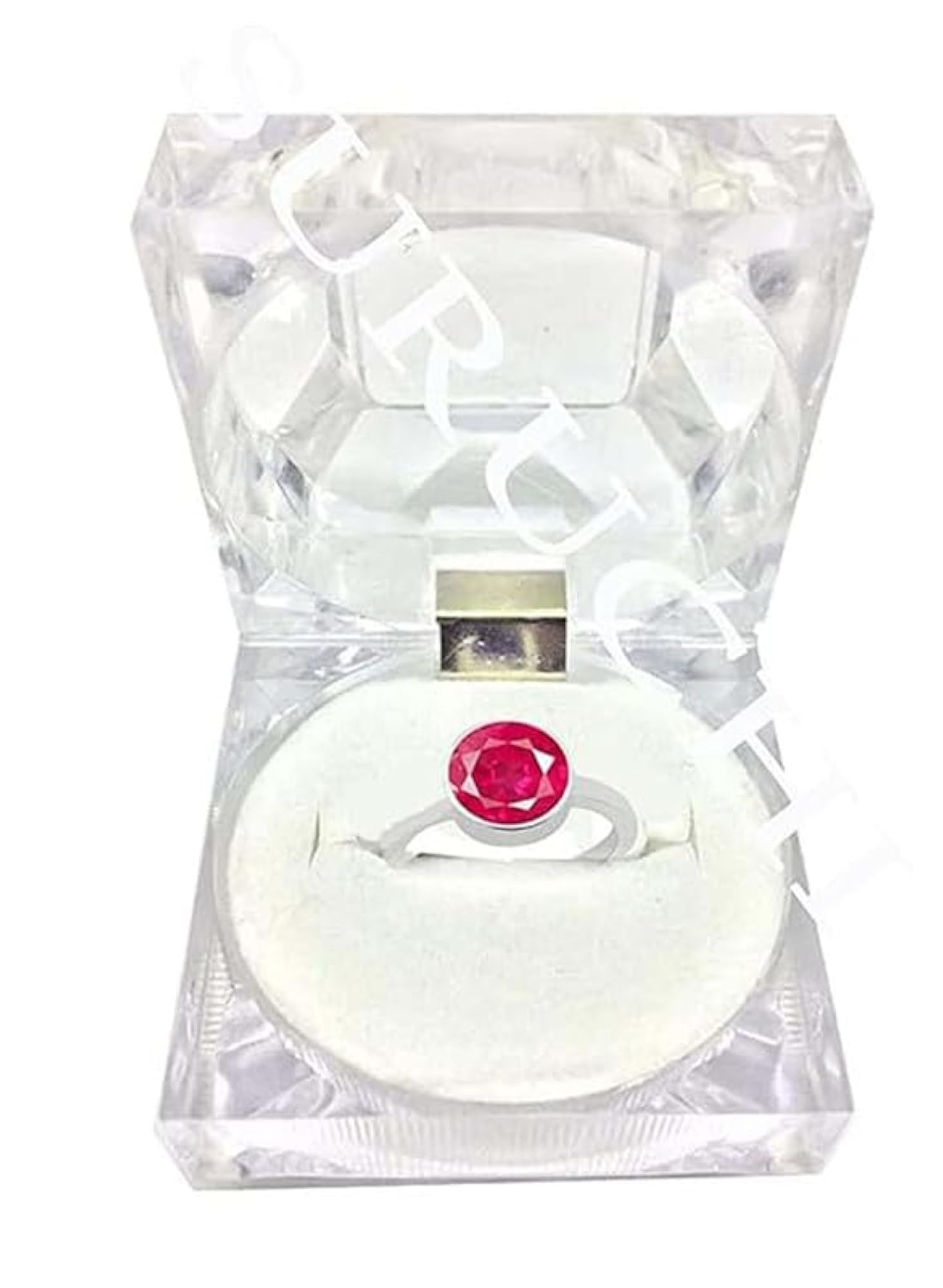 Sterling Silver Ruby Astrological Gemstone Ring, Unisex