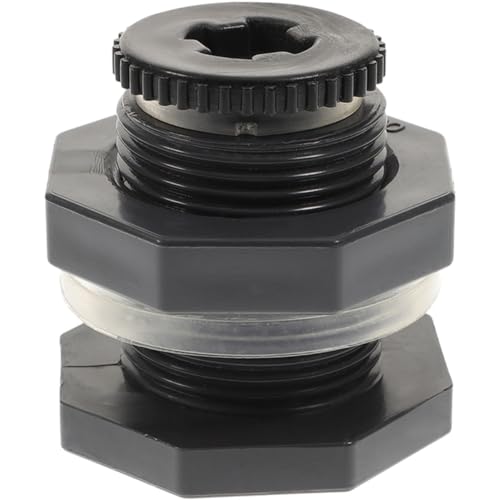 NUOBESTY Pvc 1/2 Inch Bulkhead Water Tank Connector with Plug, Lightweight and Easy to Use Hose Fitting for Rain Buckets and Water Towers in Industrial and Home Using Scenarios