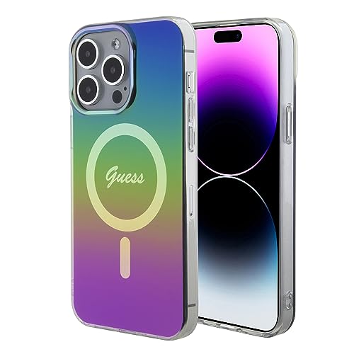 CG MOBILE Guess GUHMP15XHITSK Coque pour iPhone 15 Pro Max 6,7" Multicolore Coque Rigide IML irisé, Multicolore, X, X, Multicolore, x, X