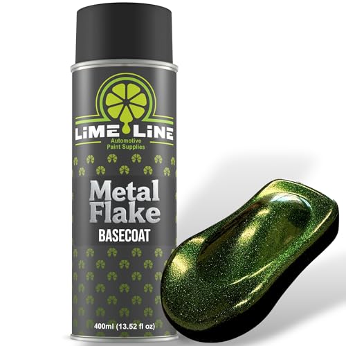 LiME LiNE Metal Flake Basecoat Automotive Grade Sparkle Spray Paint (Green)