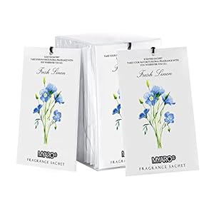 MYARO 12 Packs Linen Scented Sachets for Drawer and Closet, Long-Lasting Sachets Bags Air Freshener Fresh Scents, Potpourri Bags Home Fragrance for Lover