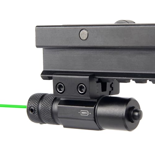 KASENTE Green Laser Sight Tactical Gun Beam Dot Scope with 20mm / 11mm Mount for Airsoft Hunting