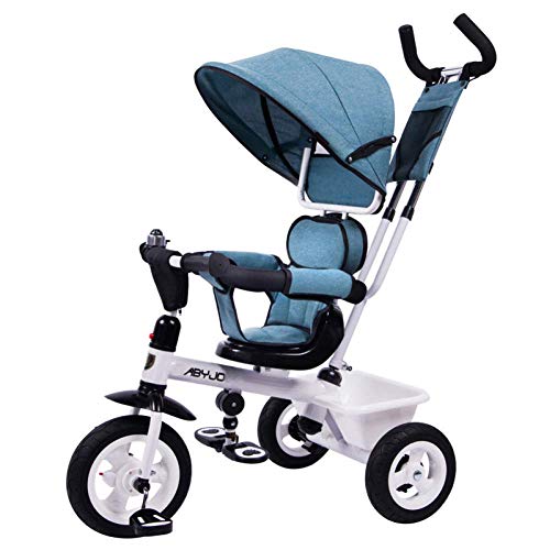 Great Price! Zjnhl Children's Fun / 4 In1 Baby Carriage 3 Wheel Bike Kids Tricycle, WiRemovable Push...