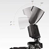 GODOX V1-N Round Head Camera Flash Speedlite Kit with Spare VB26A Battery | HSS, 480 Full Power Shots, 2600mAh Lithium Battery Compatible for Nikon Cameras + 12 Month Extended Warranty Card (3 Yrs) - Image 3