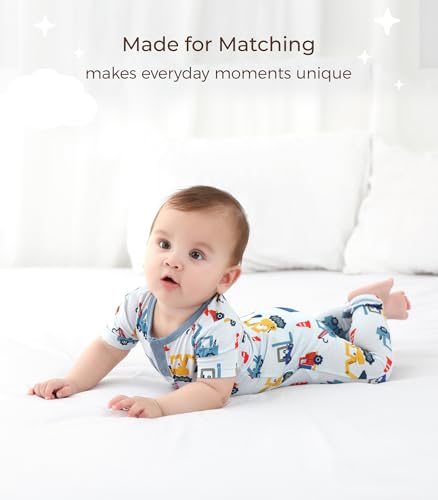 Baby Boys Short Sleeve Rompers Button Bodysuit One-piece Jumpsuit for Newborn, Viscose Made from Bamboo3