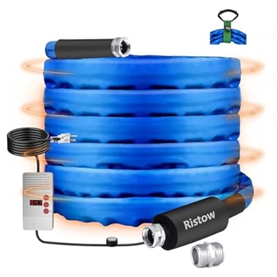 30FT RV Heated Drinking Water Hose -Temp Control, Features Water Line Freeze Protection Down to -40°F/-40°C, Electric Heated Water Hose for RV, Garden, Boat