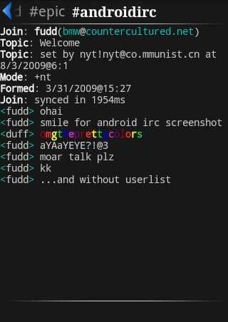 Android IRC - Internet Chat