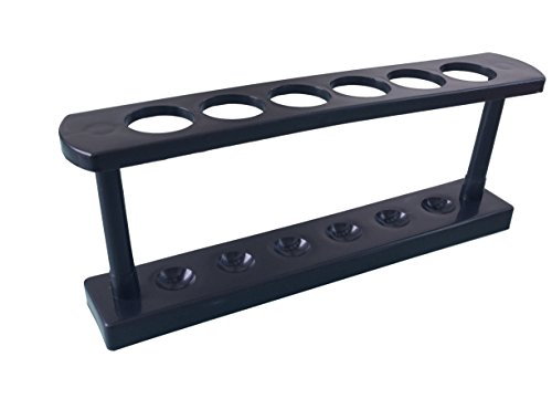 6 Hole Black Lightweight Plastic Test Tube Spice Rack for Vials Bottles Toothbrush Razor Pen Display Stand