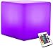 Produktbild Wlnnes Light Up LED Stimmungs-Licht, LED-Cube Hocker Fernbedienung Einstellbare 16RGB Farbe 4 Helligkeit Stimmungs-Lampen-Startseite dekorative Nacht Licht-Garten-Party Beleuchtet Möbel