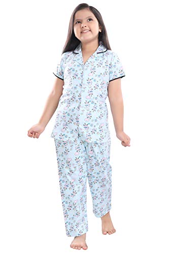 Image of AV2 Girl's Cotton Printed Night Suit Night Dress Pajama Set 6620