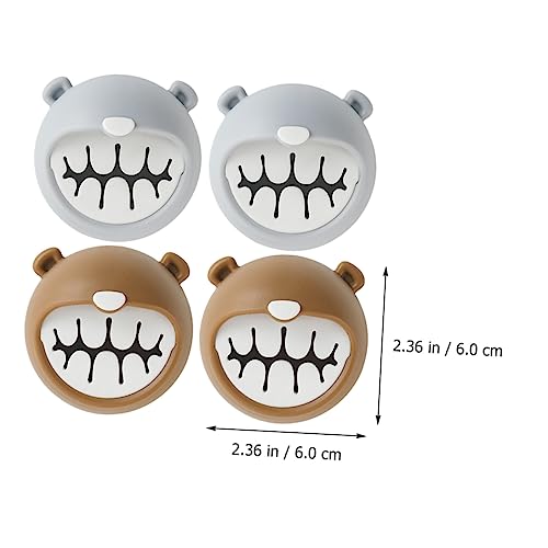 FUNNETOYU 4 Stück Handtuchhaken Ohne Bohren Selbstklebend Süßes Bärendesign Platzsparend Badezimmer Und Küche Installieren