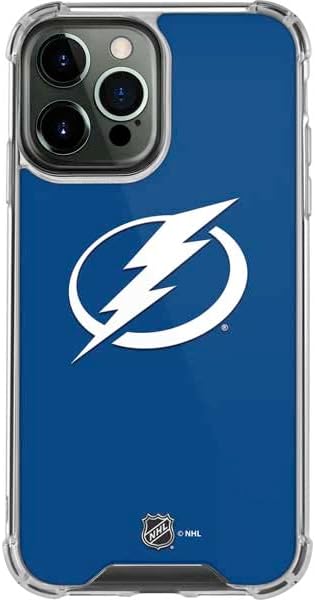 Skinit Clear Phone Case Compatible with iPhone 14 Pro Max - Officially Licensed NHL Tampa Bay Lightning Logo Design