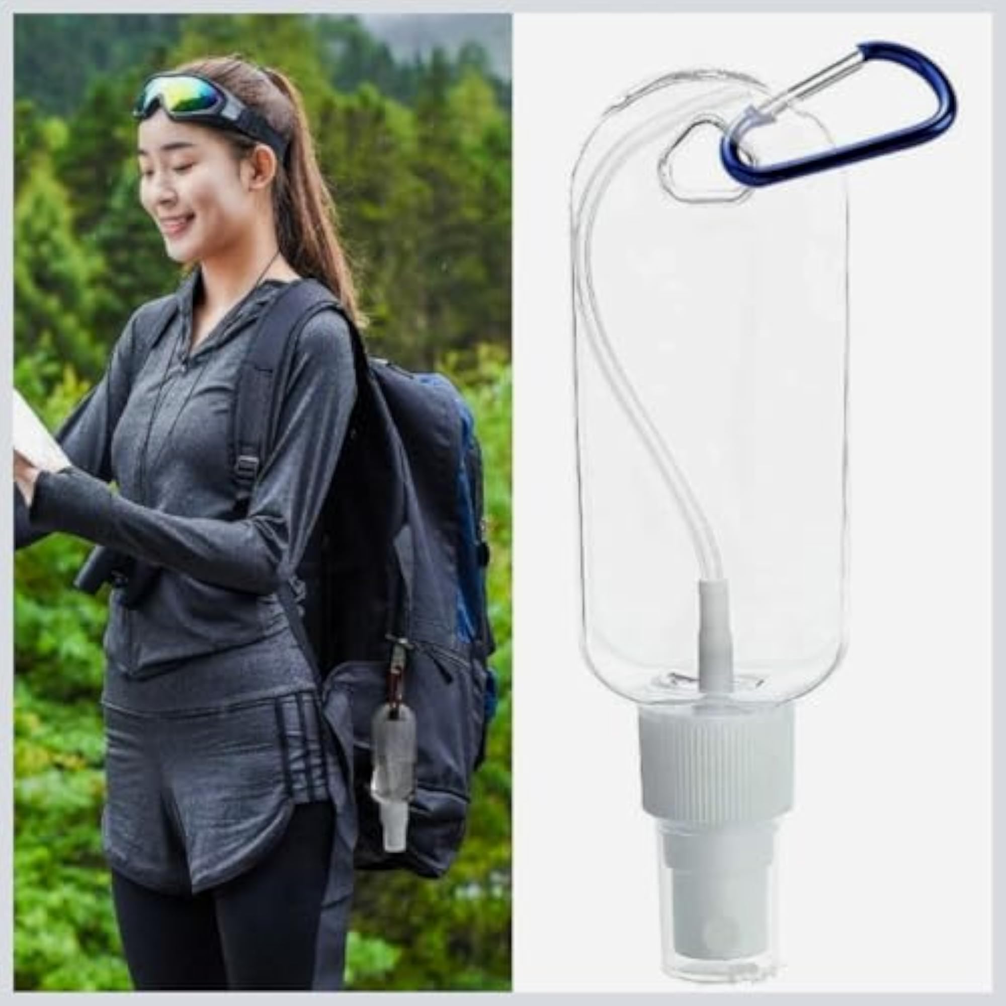 Clear Plastic Fine Mist Atomizer Spray Bottle, 50ml