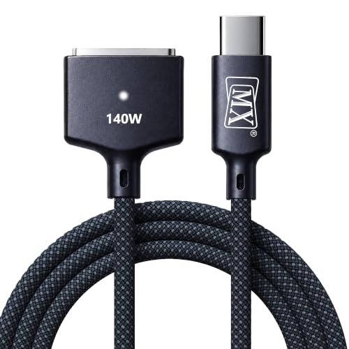 Image of MX 140W USB-C to Magnetic 3 Cable, Compatible with MacBook Pro 2021 M1 Pro & Max Chip 14 inch 16 inch, MacBook Air 2022 M2, MacBook Pro 2023 M2 Pro & Max Chip 14 inch 16 inch, Safe 3 Cable for MacBook - 6.6ft