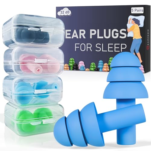 Earmedic Ear Plugs for Sleep (6 Pairs) with 32 dB Noise Reduction, Reusable and Comfortable Soft Silicone Noise Cancelling Earplugs for Better Sleeping, Studying and Working Earmedic Ear Plugs for Sleep (6 Pairs) with 32 dB Noise Reduction, Reusable and Comfortable Soft Silicone Noise Cancelling Earplugs for Better Sleeping, Studying and Working