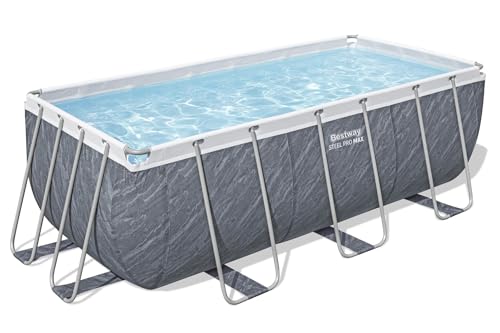 Bestway Steel Pro Max Kit Piscine Hors Sol - 412 cm x 201 cm x 122 cm - Gris