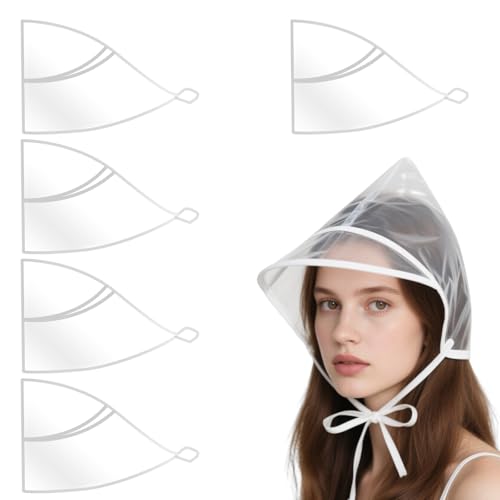 6 pañuelos de lluvia con visera transparentes para unisex